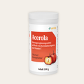 Acerola-Pulver von sanitas in weißer Dose, 100g – Nahrungsergänzungsmittel auf Basis von Acerolafruchtpulver und Vitamin C